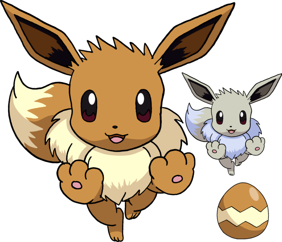 Eevee Art - Shiny Eevee And Normal Eevee - Free Transparent PNG ...