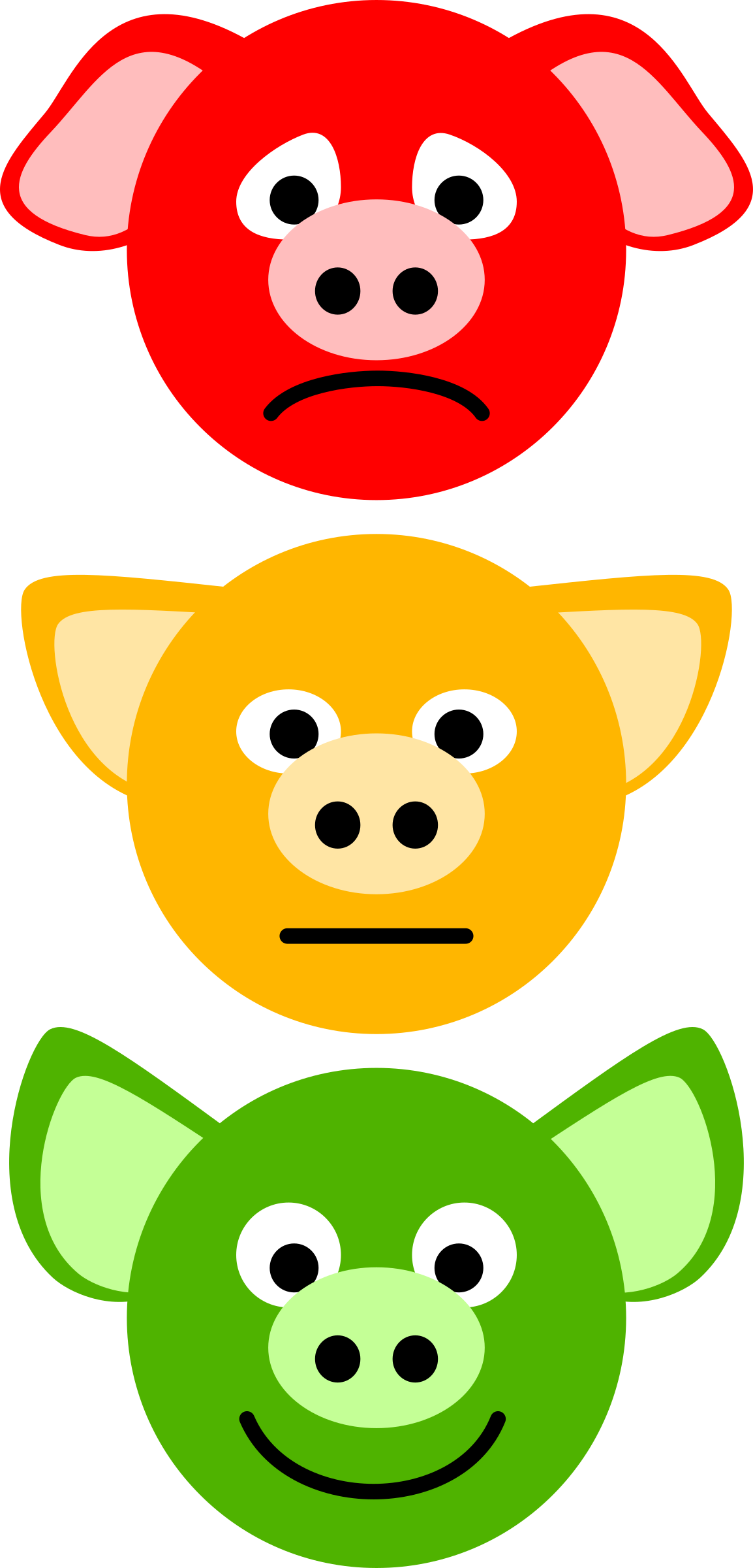 Download This Graphics Is The Traffic Lights Of Pigs About Red Light Yellow Light Green Light Face Png Image With No Background Pngkey Com