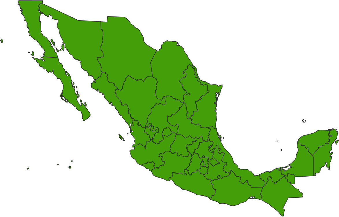 Map Of Mexico - Mexico 2018 Election Map - Free Transparent PNG ...