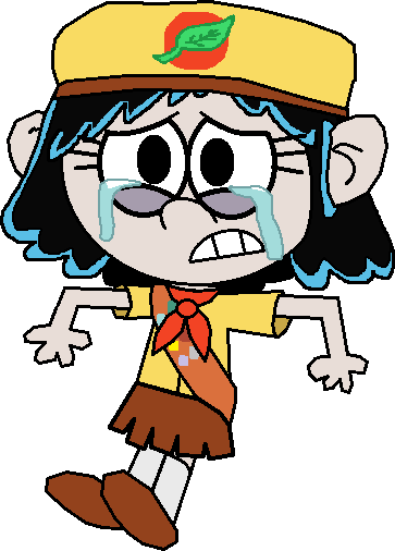 Crying Girl Scout - Cartoon (363x506), Png Download