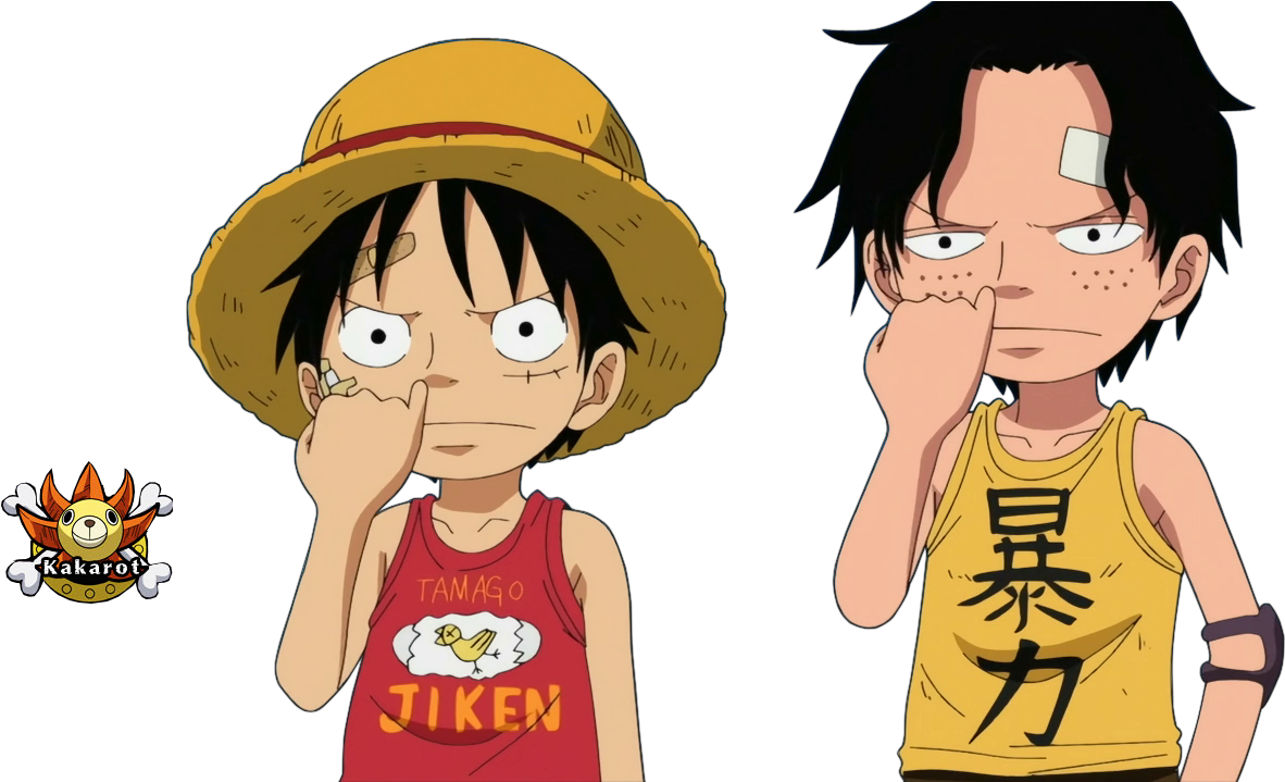 Download One Piece Luffy Dan Ace PNG Image with No Background - PNGkey.com