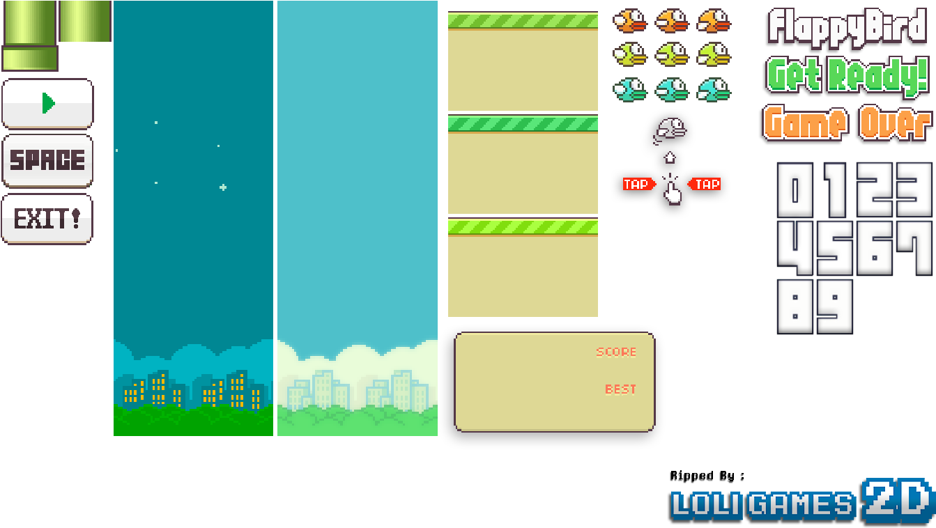 Flappy Bird Pipes Png Fappy Bird Sprite Png Free Transparent Png Download Pngkey