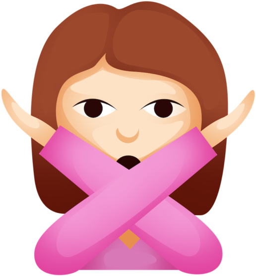 Girl No Emoji - Girl Crossing Arms Emoji Transparent - Free Transparent ...