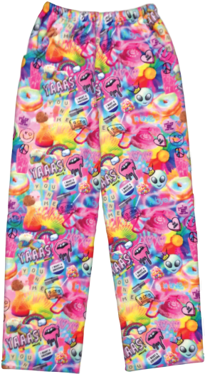 Download Picture Of Psychedelic Collage Plush Pants - Polar Fleece PNG ...