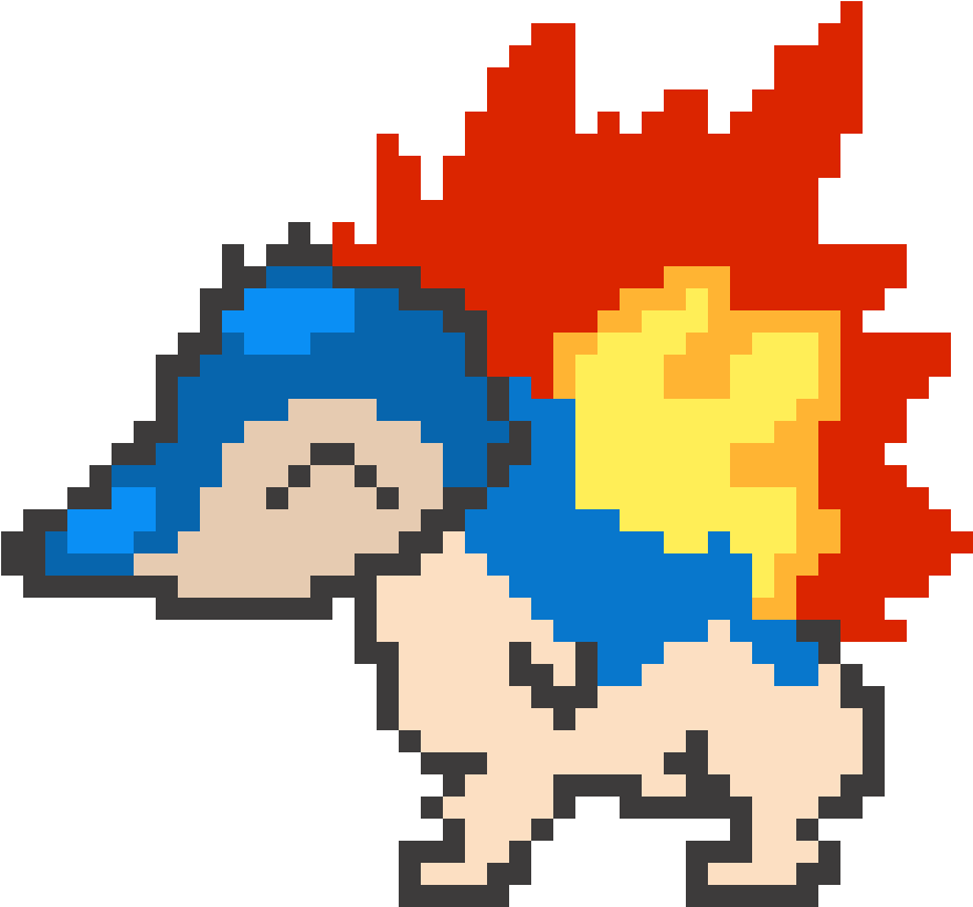 Cyndaquil Test Sprite - Pixel Art - Free Transparent Png Download - Pngkey