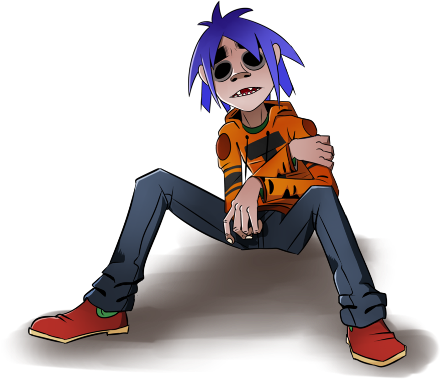 Download 2d Gorillaz - 2-d PNG Image with No Background - PNGkey.com