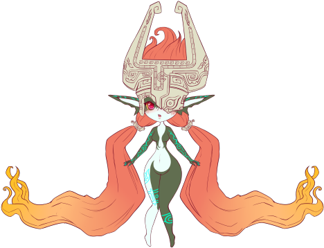 Download Pigtailed Midna - - Midna Transparent Art PNG Image with No ...