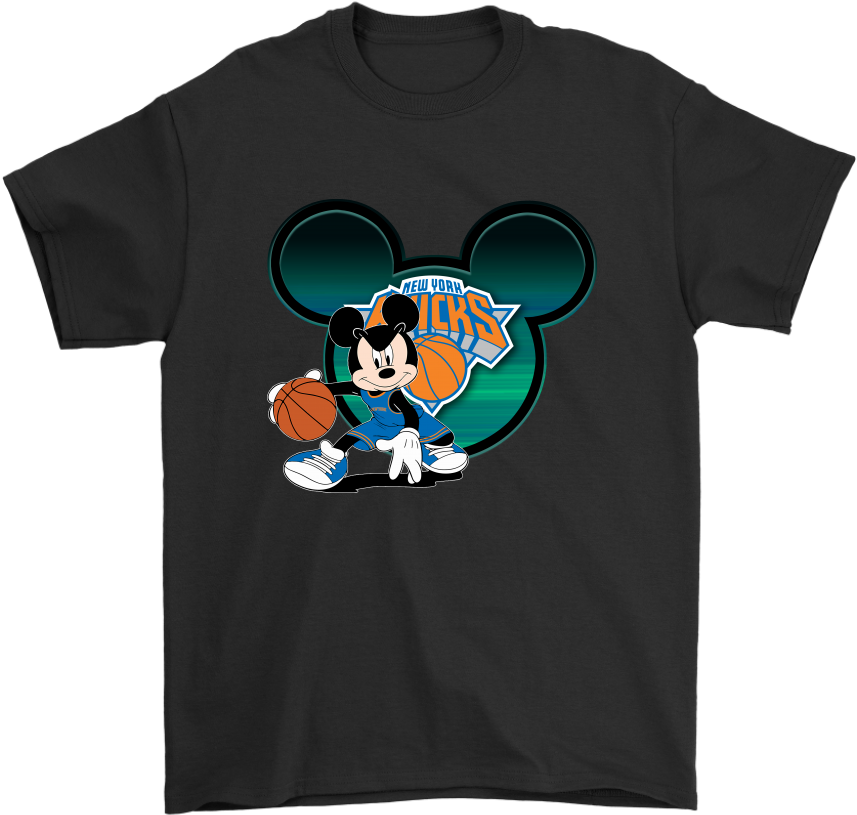 NBA New York Knicks Mickey Mouse L blue tee shirt Disney