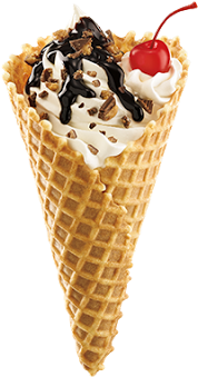 Download Waffle Cone Transparent Background Png - Sundae In A Cone PNG ...