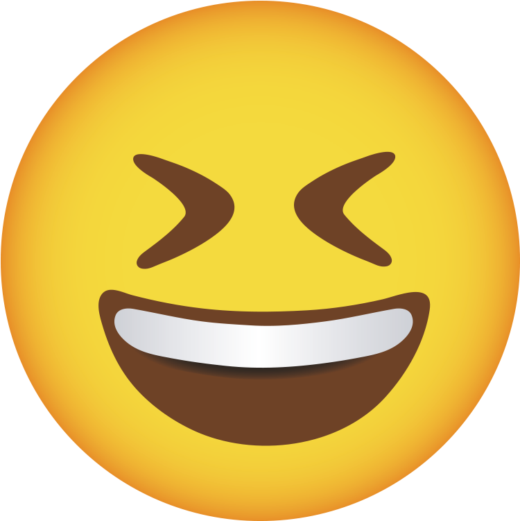 Download Smiling Face With Open Mouth And Tightly Closed Eyes - Big ...