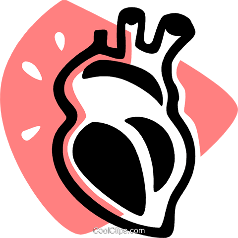 Human Heart Royalty Free Vector Clip Art Illustration - Human Heart