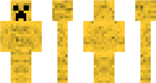 Minecraft Gold Block Skin - Free Transparent PNG Download - PNGkey