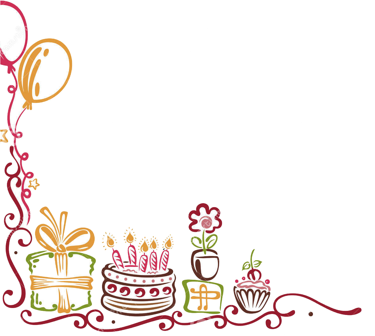 Birthday Border Png - Design Border For Birthday - Free Transparent Png 4FB