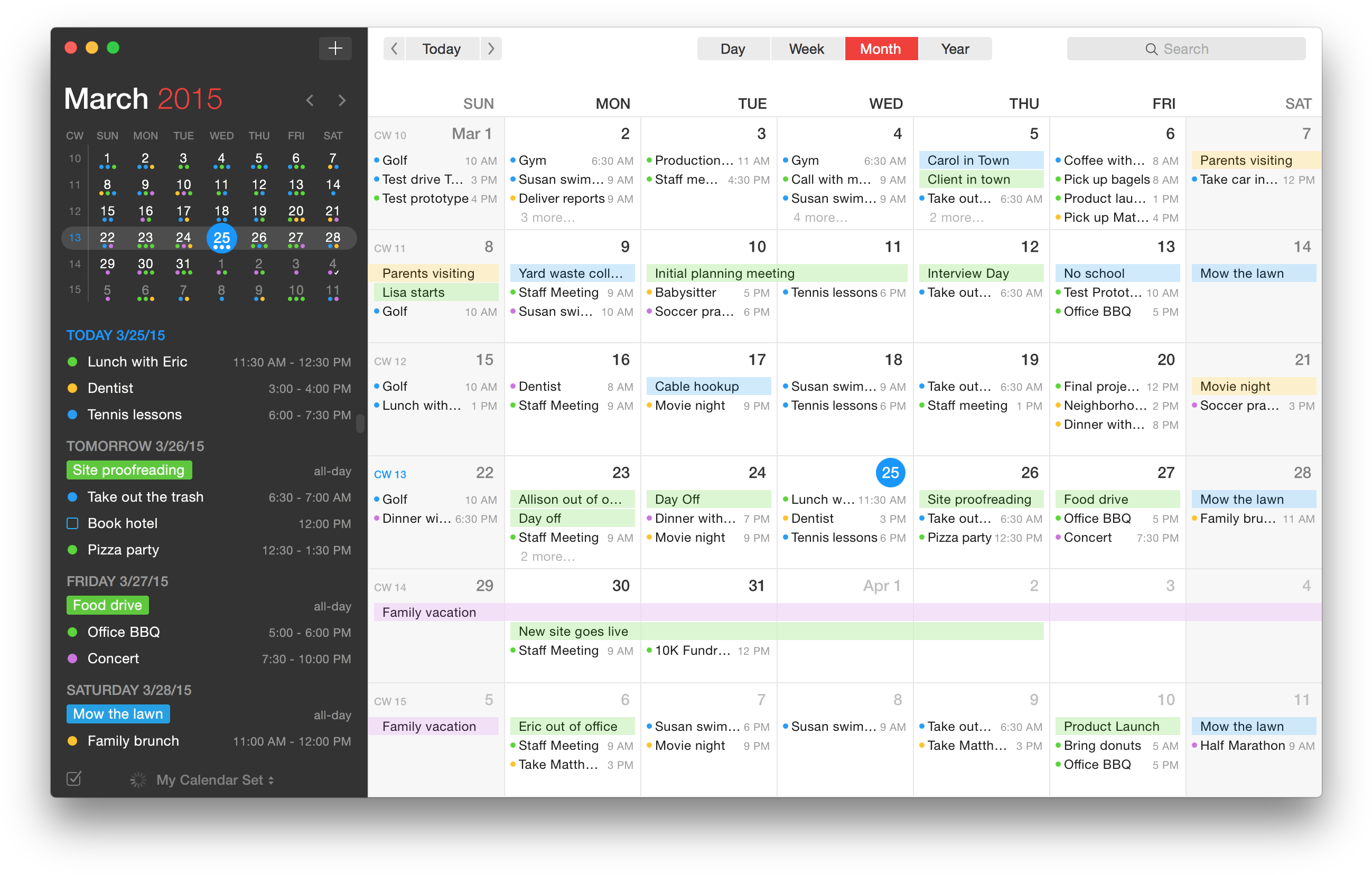 Download Month View - Mac Os Sierra Calendar PNG Image with No ...