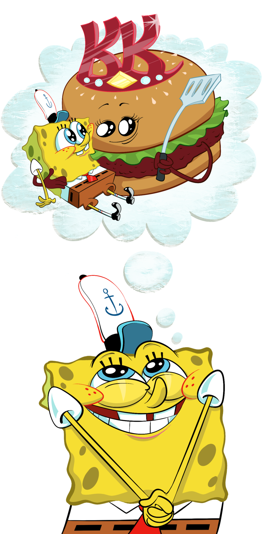 The Krusty Krab Patty Queen By Jani-lee On Deviantart (900x1808), Png Download