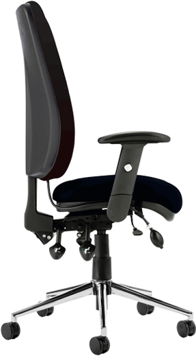 Download Chiro Highback In Black Side Elevation Chiro High Back Task Operators Office Chair Black With Png Image With No Background Pngkey Com