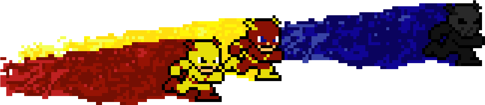 Flash And Reverse Flash And Zoom - Pixel Art Flash Logo - Free ...