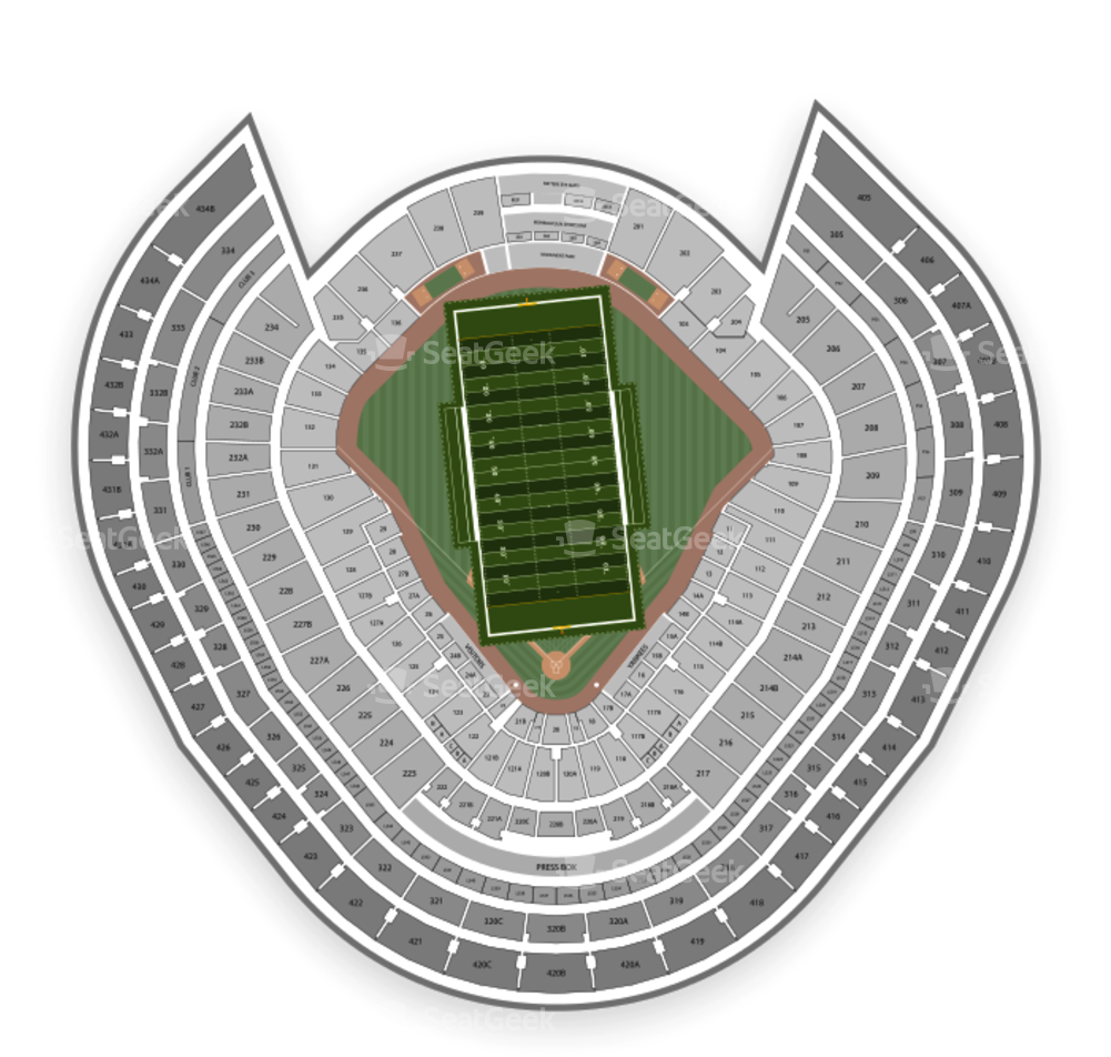 Yankee Stadium Seating Chart Ncaa Football - Yankee Stadium - Free