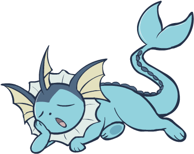 vaporeon sleeping