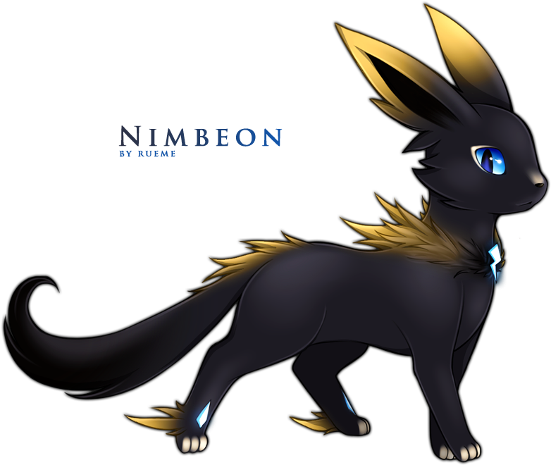 Download Nimbeon By Rueme On Deviantart Dark Eevee Pokemon Go Png Image With No Background Pngkey Com