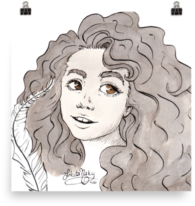 Download Hermione Granger In Ink - Illustration PNG Image with No ...