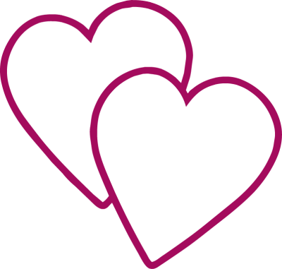 Download Double Hearts Facebook Double Heart Shape Png Png Image With No Background Pngkey Com