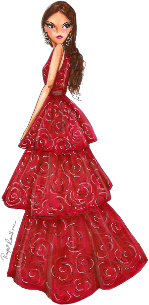 Download Zendaya In Marchesa Fashion - Boceto En 3d De Vestidos PNG ...