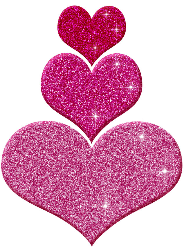 Hearts Clipart Pink Sparkle Pencil And In Color Hearts - Glitter Hearts ...