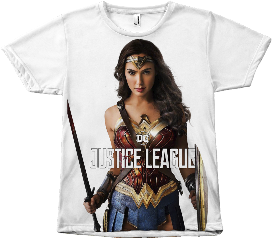 Wonder Woman Justice League Gal Gadot Canvas Size Sublimation T Shirt Wonder Woman Gal Gadot