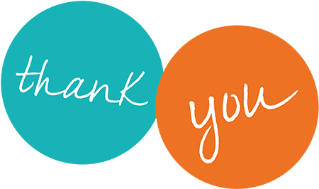 Thank You - Thank You Blue And Orange - Free Transparent PNG Download ...