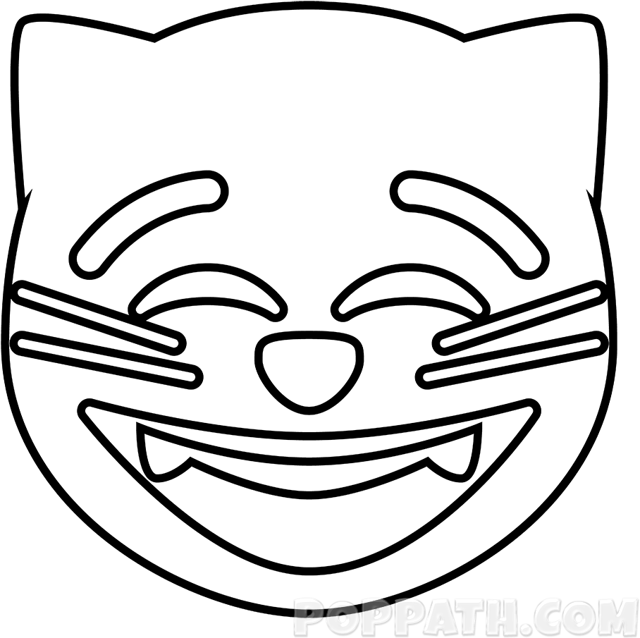 Download Start Coloring Your Emoji Now - Cat Emoji Drawing PNG Image ...