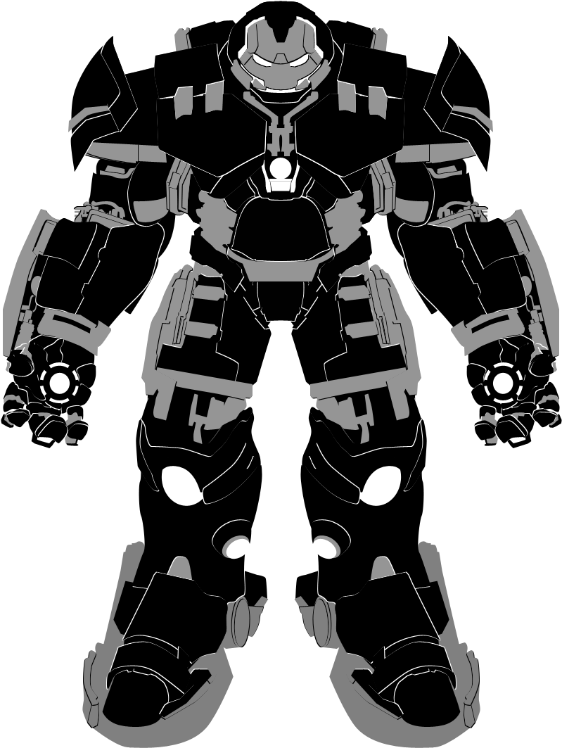 Marvel, Icons - Iron Man Hulkbuster Black - Free Transparent PNG ...