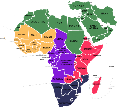 Updated - - Middle East Africa Turkey Map - Free Transparent PNG ...