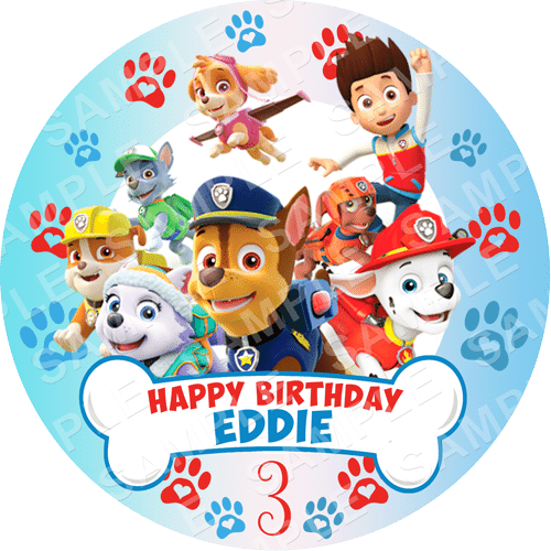 Download Paw Patrol - Paw Patrol Round Cake Topper PNG Image with No ...