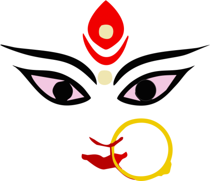 Durga Devi Clipart PNG Images, Durga Maa Creative Bangla Logo With Devi  Face Illustration, Durga Puja, Creative Durga Maa Typography, Bengali Logo  PNG Image For… | Mandala design art, Easy cartoon drawings,