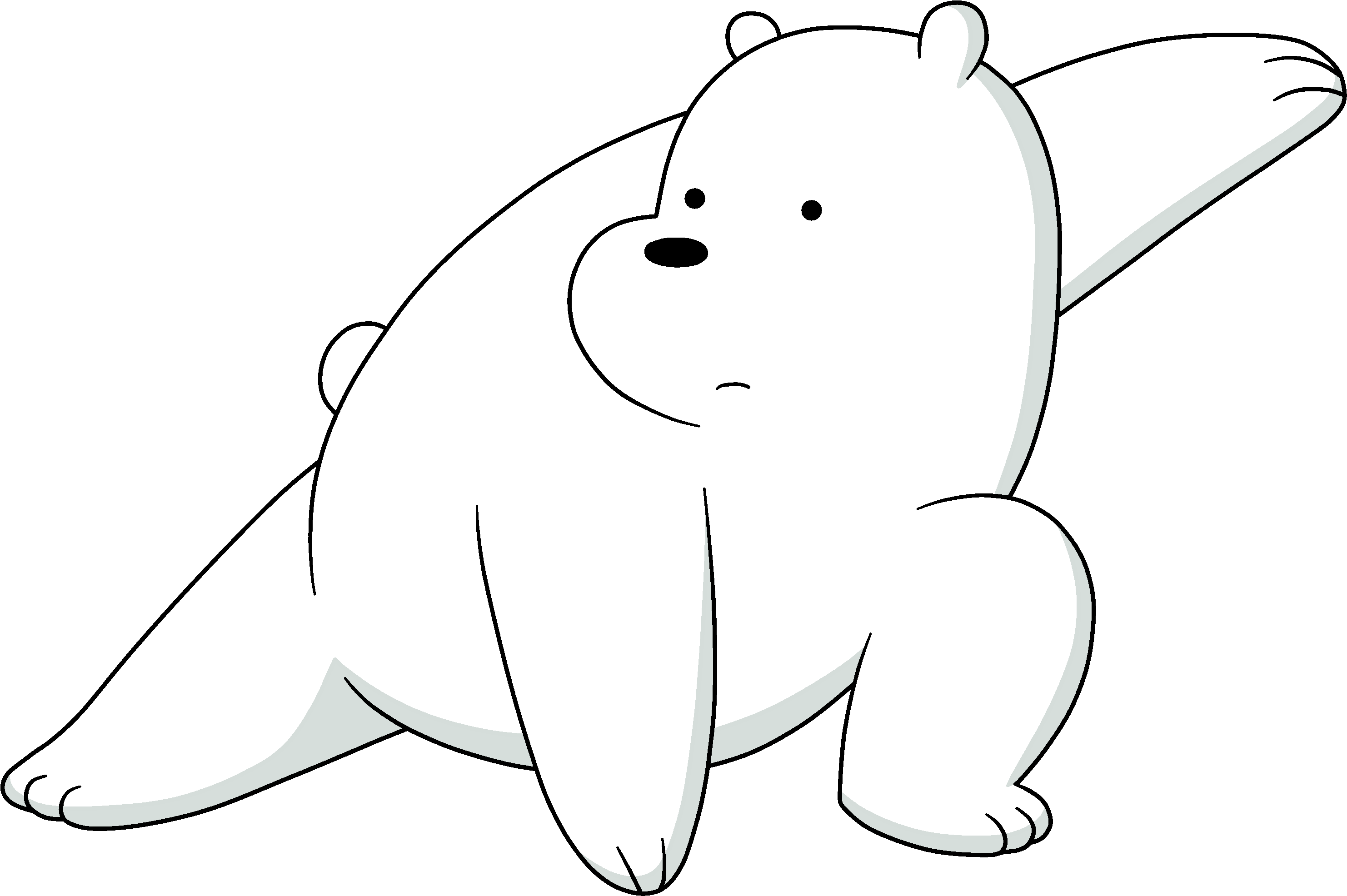 Download Ice Bear - We Bare Bears Black PNG Image with No Background