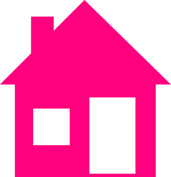 pink house clipart