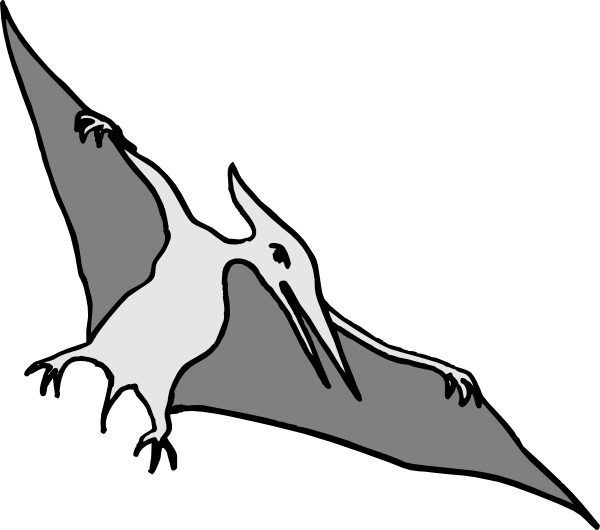 Simple Pterodactyl Art Clip Art At Clker Com Vector - Clip Art - Free ...