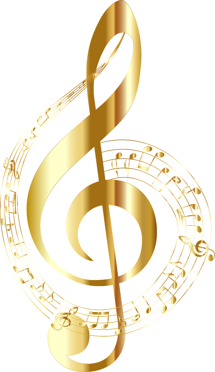 Treble Clef - Gold Music Note - Free Transparent PNG Download - PNGkey