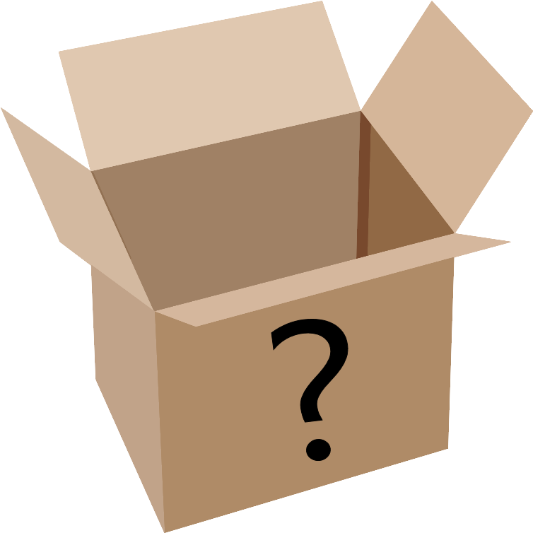 Mystery Box Png Clip Art Black And White - Box With White Background ...