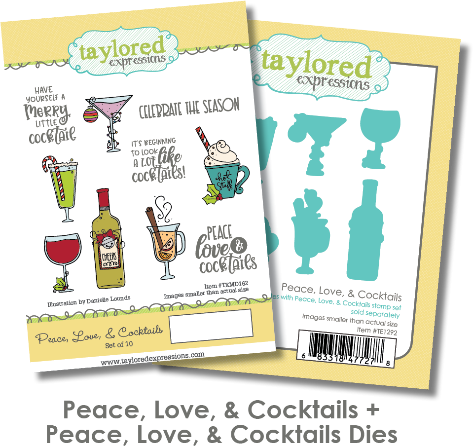 Peace, Love, & Cocktails Stamp And Die Set - Taylored Expressions Sugar Skulls Cling Stamp Set Temd111 (1042x1042), Png Download