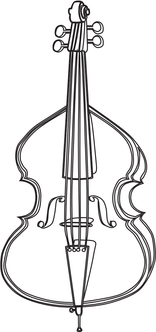 Cello Black And White Clipart Cello Drawing Free Transparent Png Download Pngkey