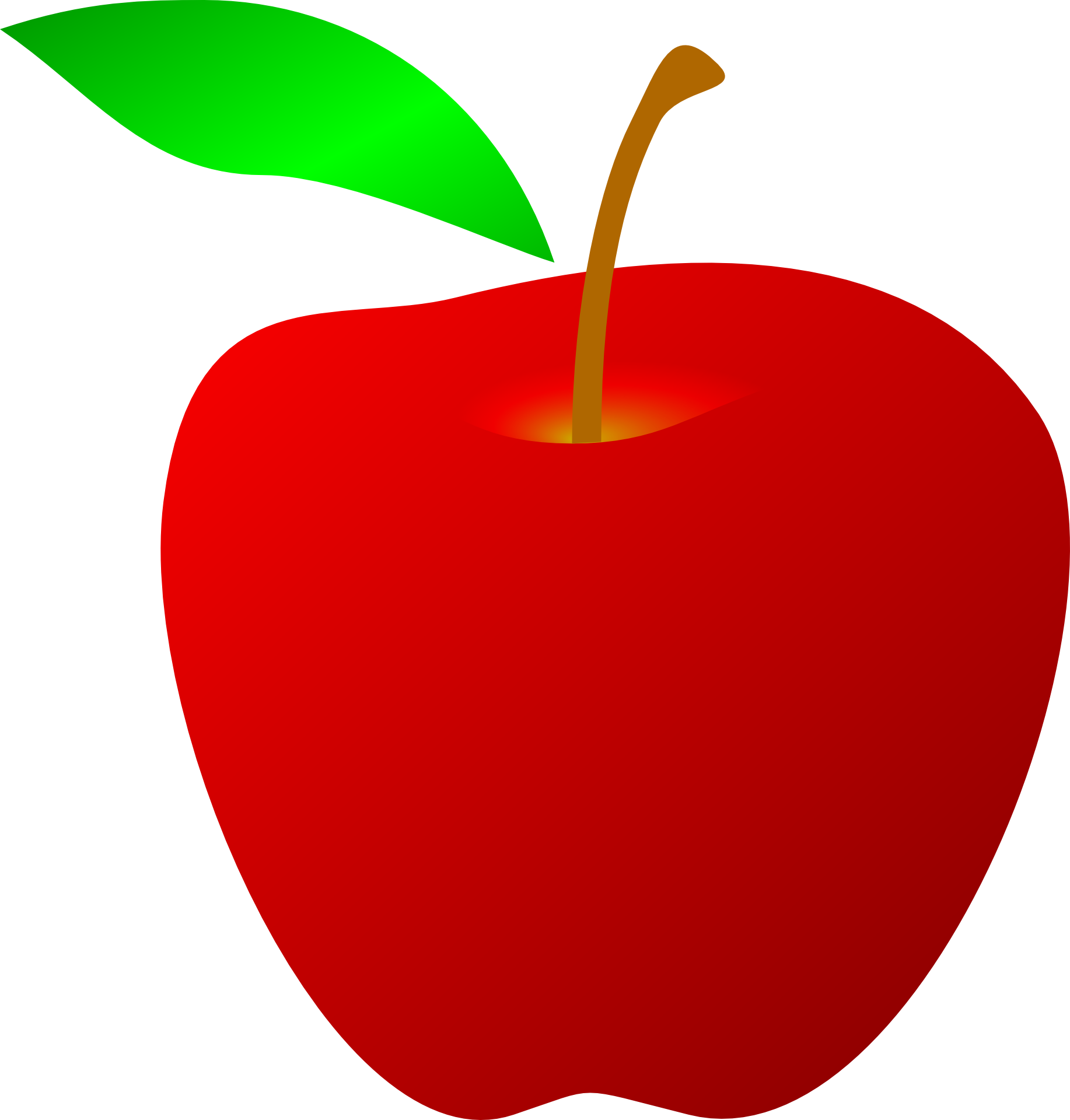 clip art red apple