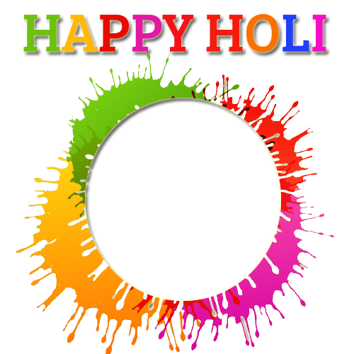 holi festival photo frame