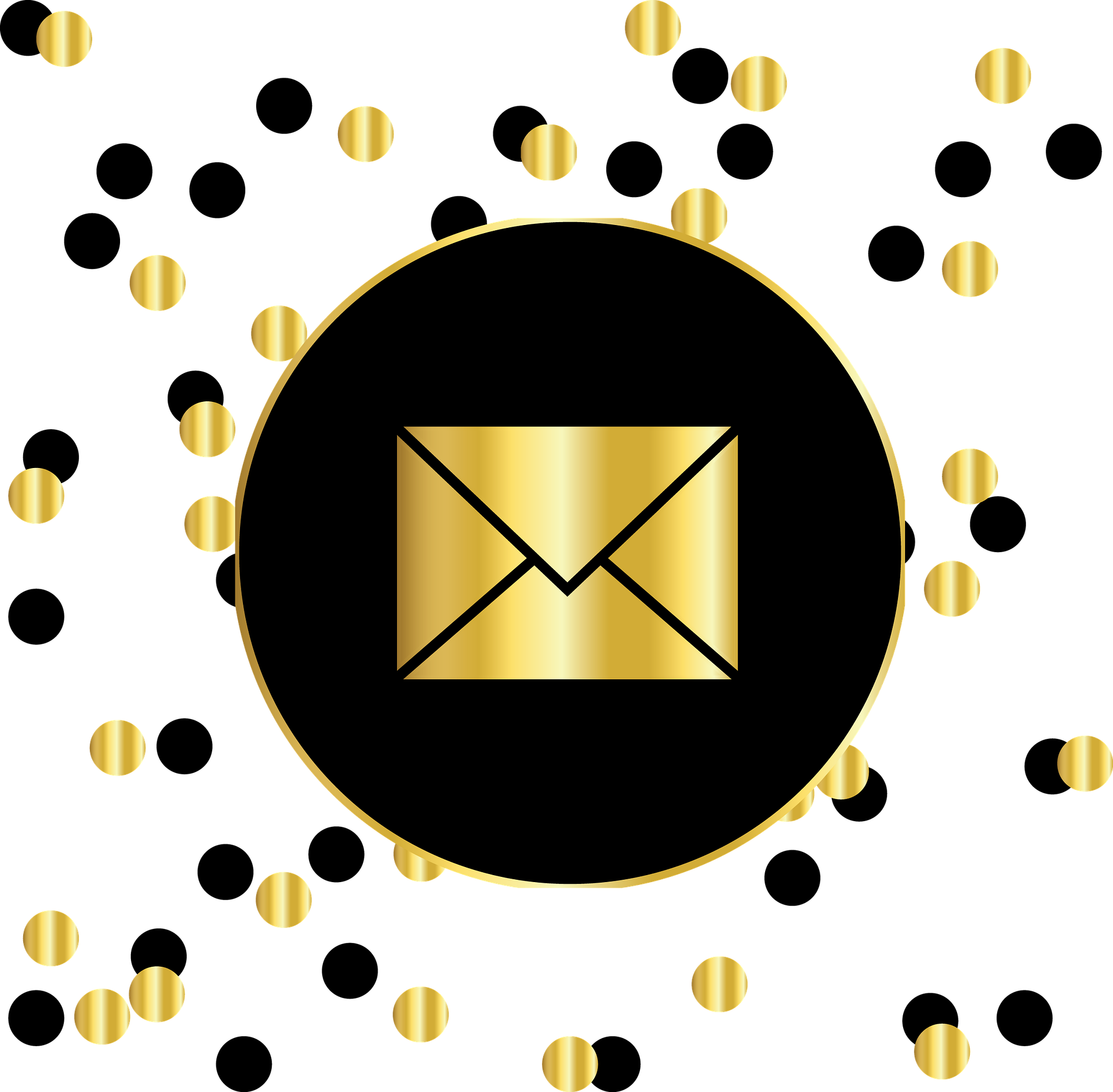 Download Email Gold And Black Circles Instagram Logo Black And Gold Png Image With No Background Pngkey Com