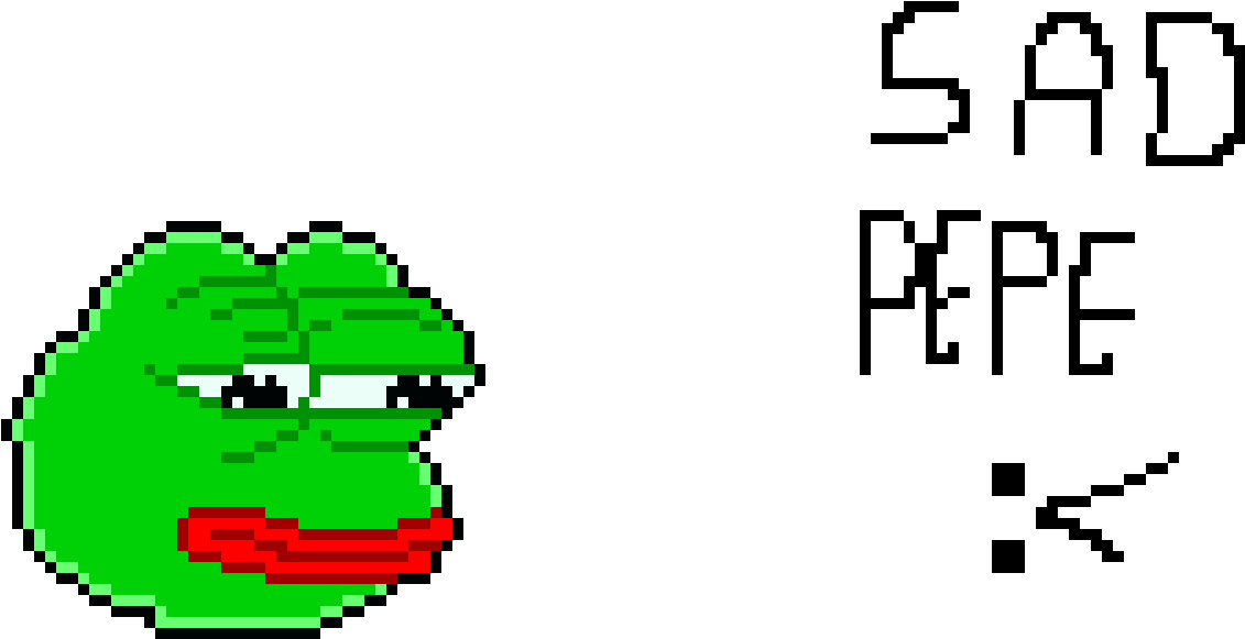 Sad Pepe The Frog Pepe The Frog Pixel Art Free Transparent Png