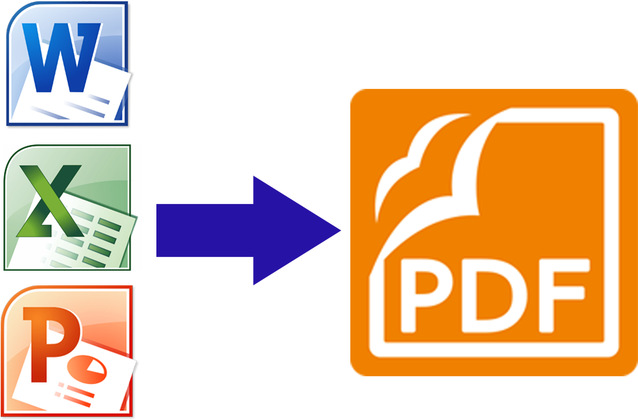 Download Word Excel Powerpoint To Pdf Png Image With No Background Pngkey Com