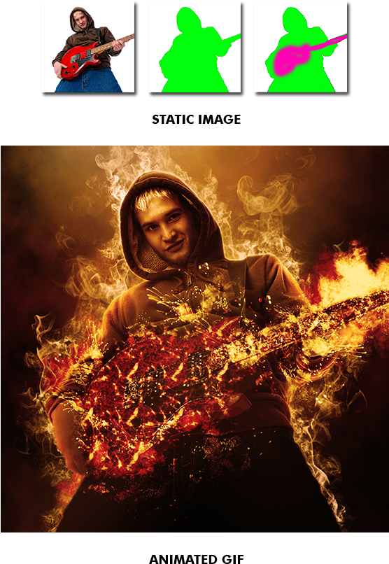 animated fire photoshop action download