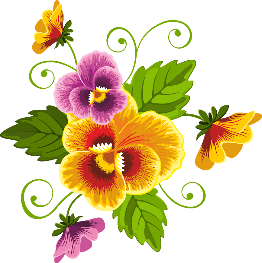 Download Flores De Pensamientos Para Bordar PNG Image with No Background -  PNGkey.com