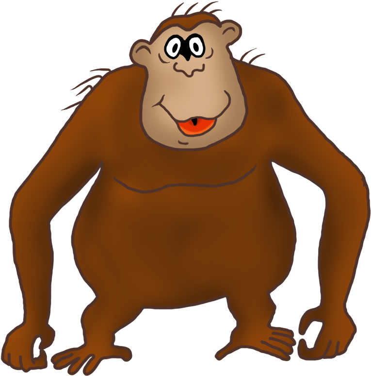 Cartoon Drawing Of Gorilla Png - Monkey Clip Art - Free Transparent PNG ...
